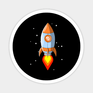 Bitcoin Rocket - Funny Crypto Moon Joke Blockchain Investor Magnet